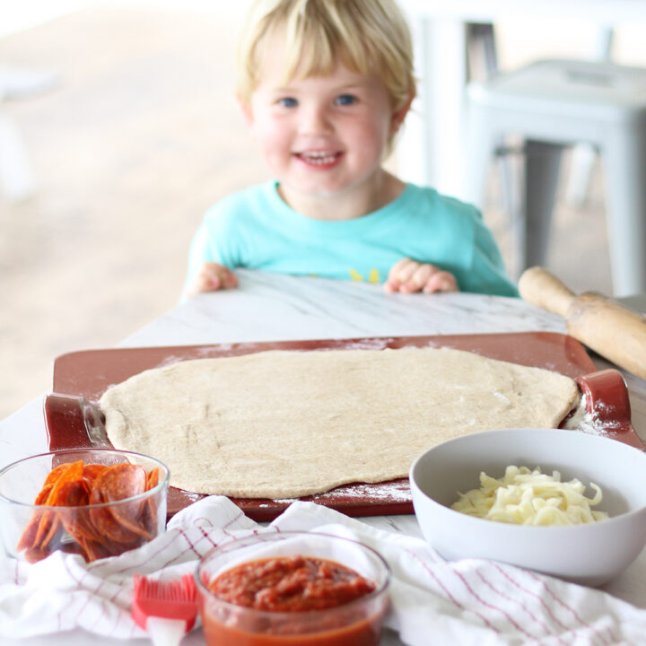 make homemade pizza with the kids