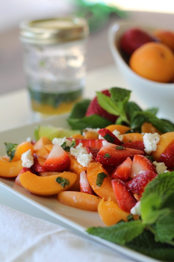 Strawberry, Apricot, Mint & Goat Cheese Salad