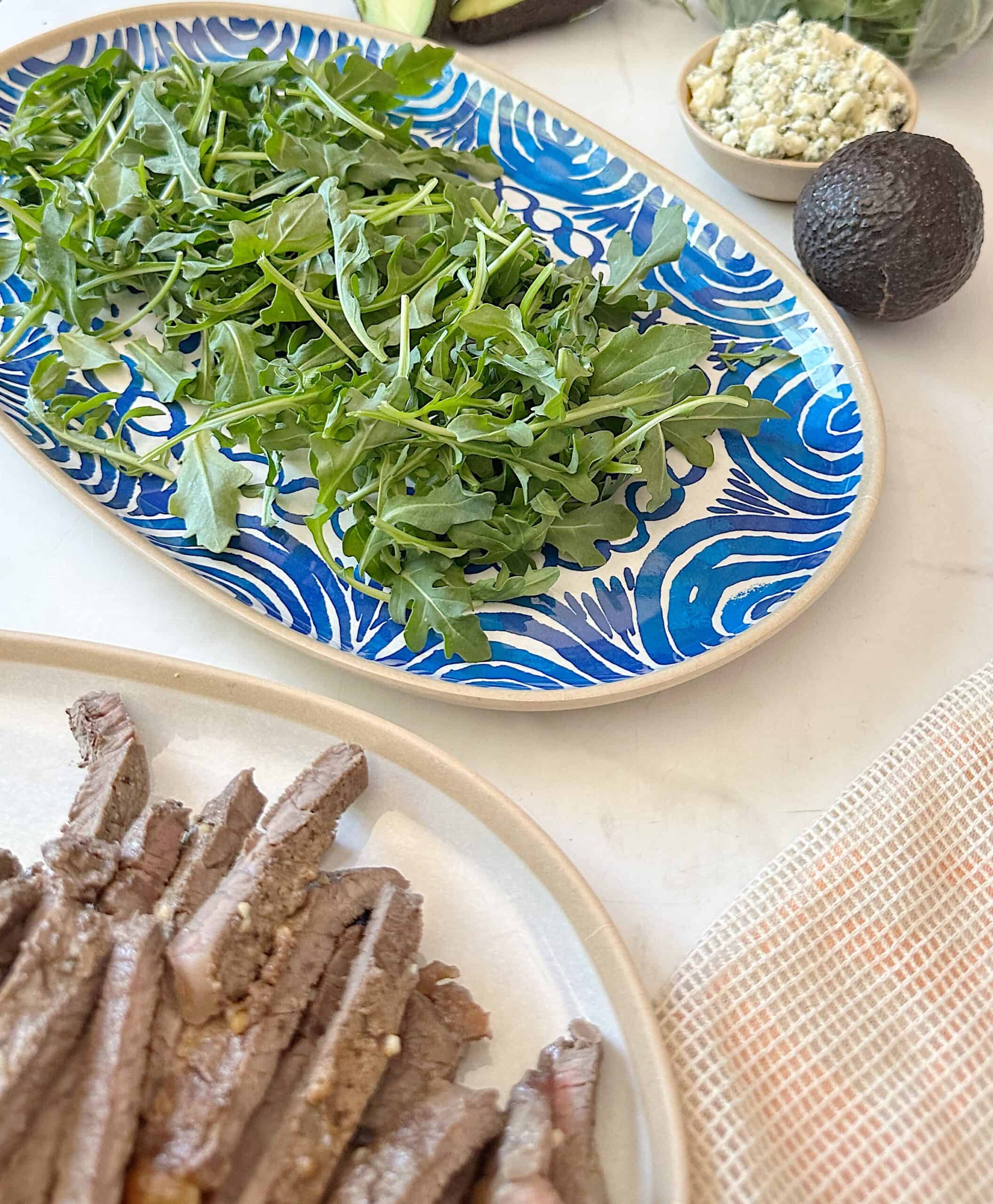 arugula and steak