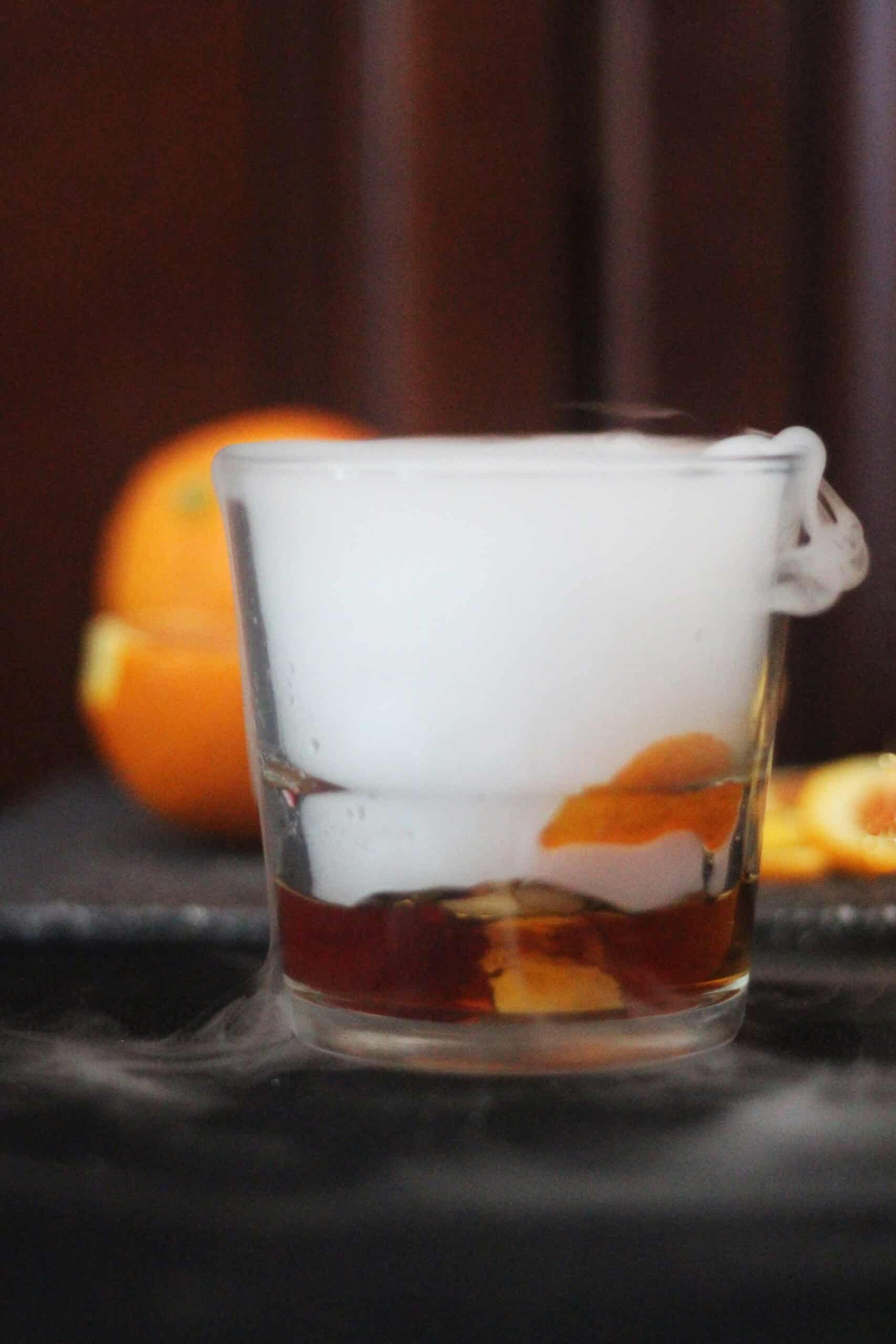 Smoking Old Fashioned Cocktail 